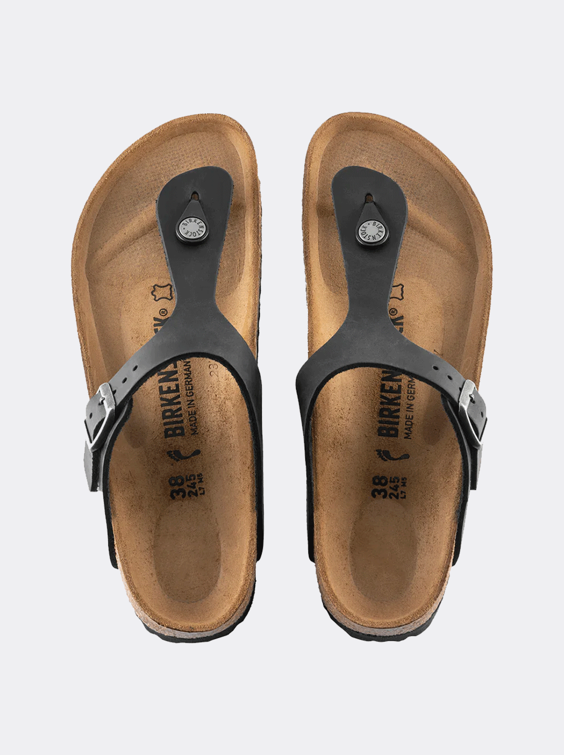 Birkenstock - Gizeh - Oiled Leather - Black - Regular