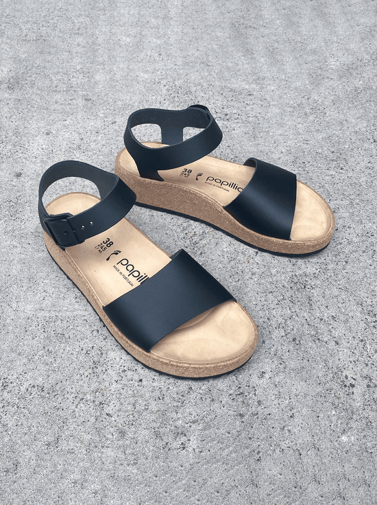 Birkenstock - Glenda - Black Smooth Leather - Narrow