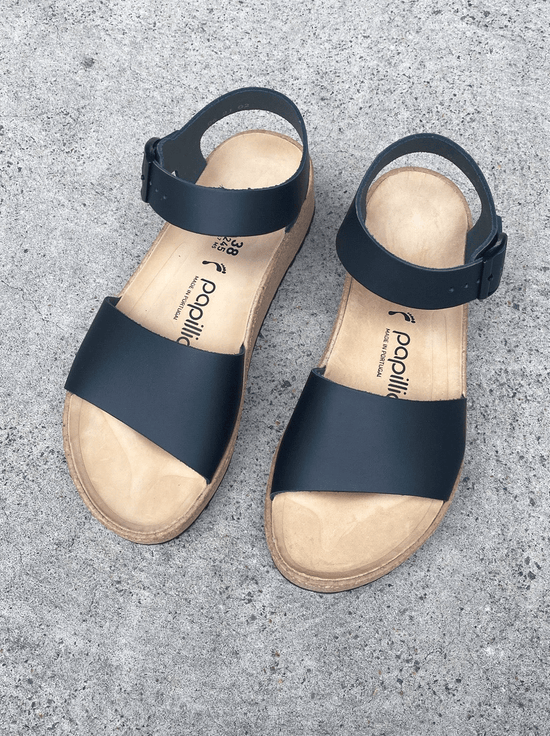 Birkenstock - Glenda - Black Smooth Leather - Narrow