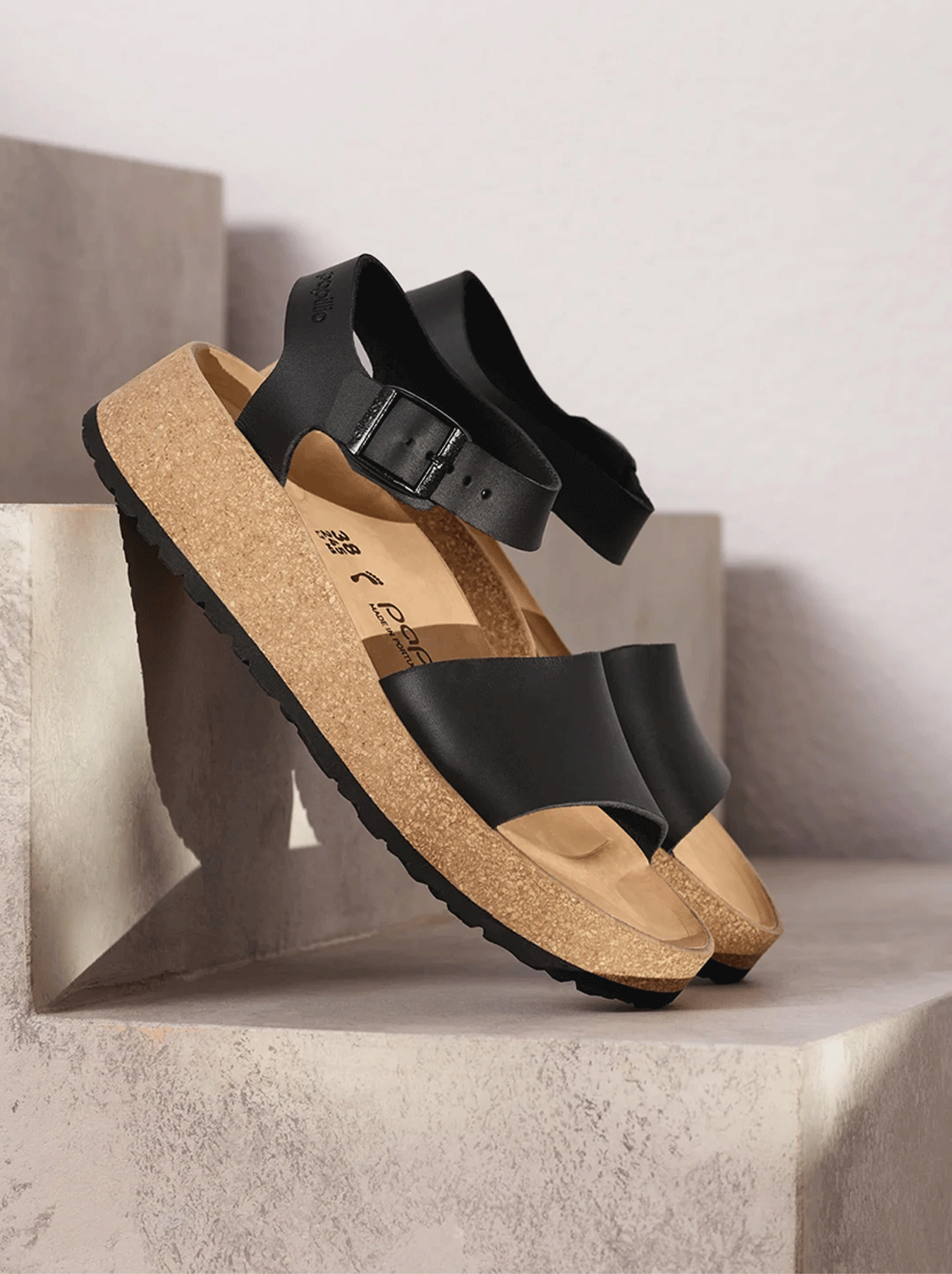 Birkenstock - Glenda - Black Smooth Leather - Narrow