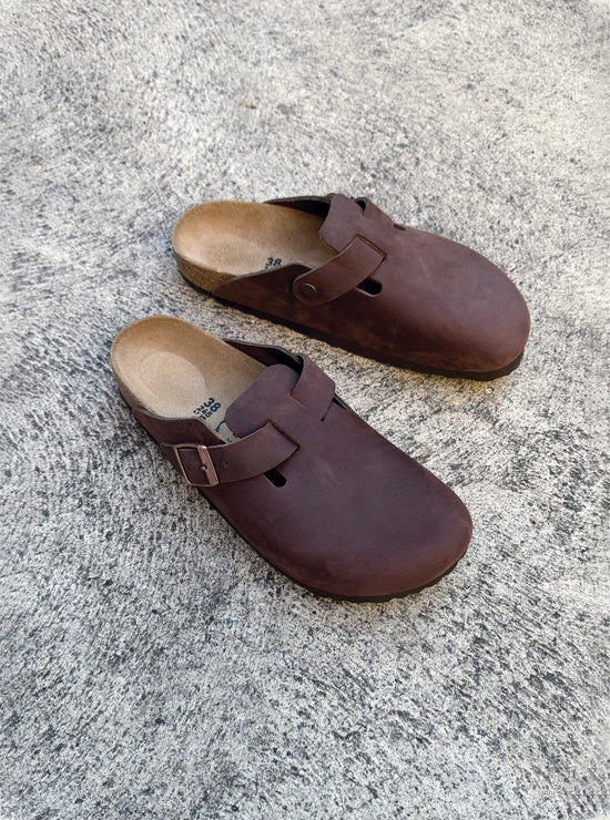 Birkenstock - Boston - Oiled Leather - Habana - Narrow