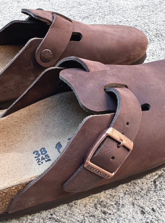 Birkenstock - Boston - Oiled Leather - Habana - Narrow