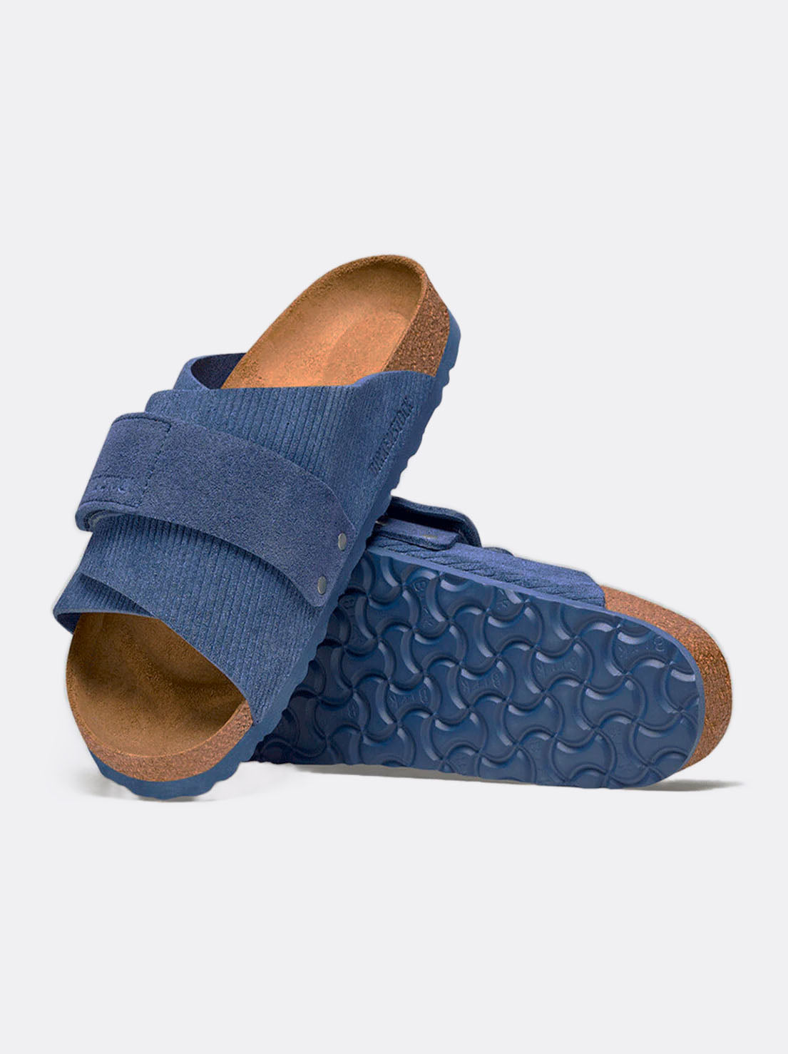 Birkenstock - Kyoto - Corduroy Embossed Suede Leather - Indigo - Narrow