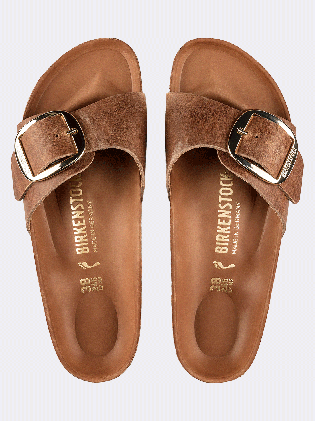 Birkenstock - Madrid - Big Buckle - Oiled Leather - Cognac - Regular
