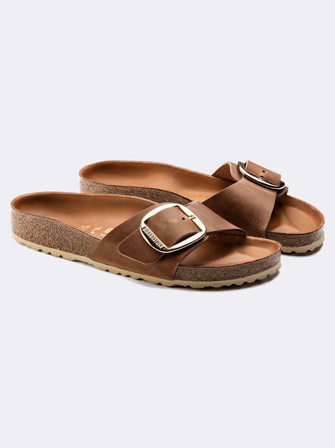 Birkenstock - Madrid - Big Buckle - Oiled Leather - Cognac - Regular