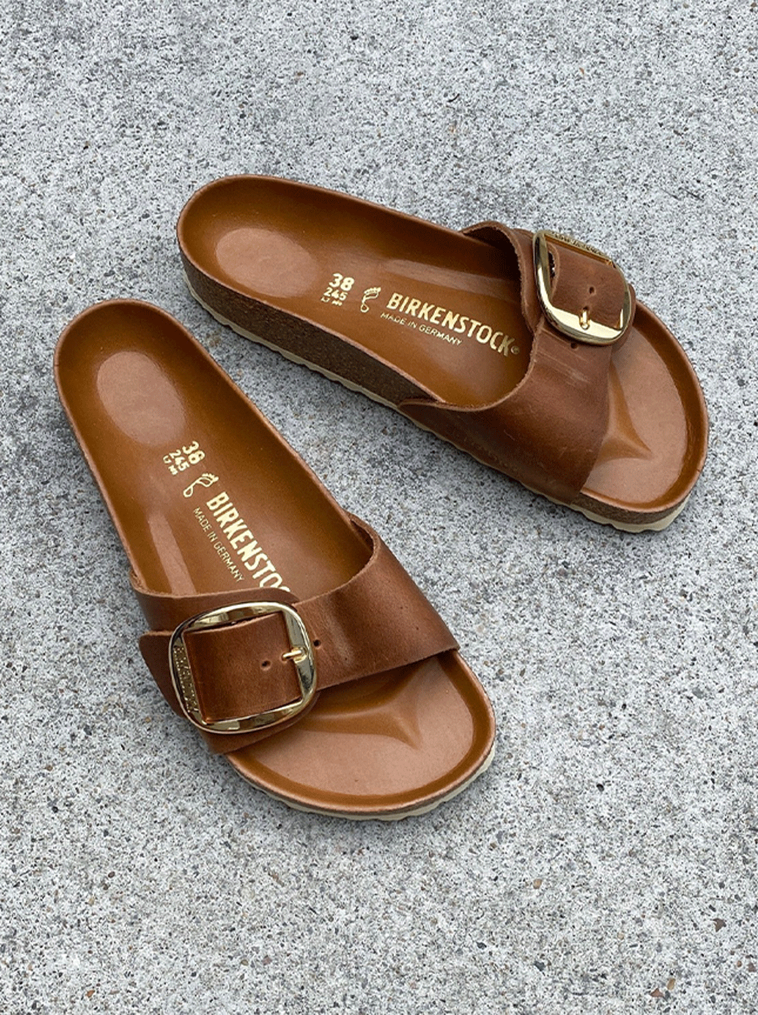 Birkenstock - Madrid - Big Buckle - Oiled Leather - Cognac - Regular