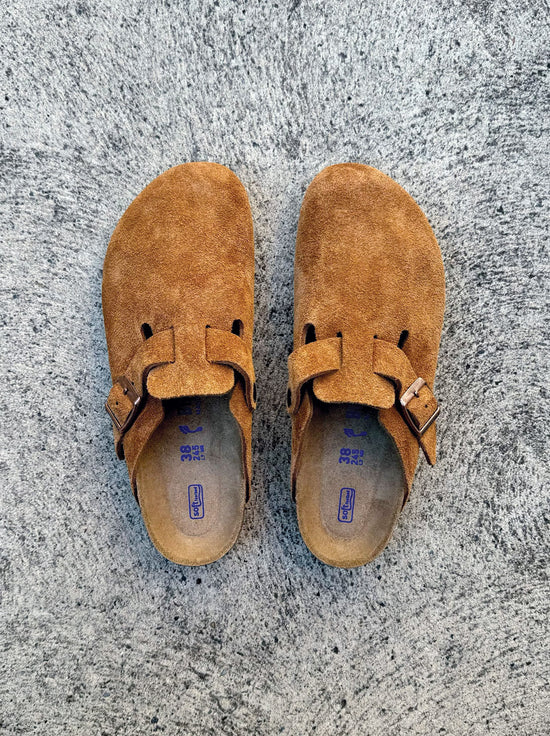 Birkenstock - Boston - Suede SFB - Mink - Narrow