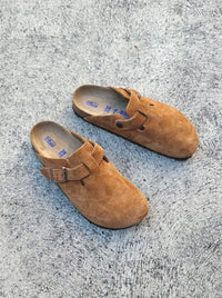 Birkenstock - Boston - Suede SFB - Mink - Narrow