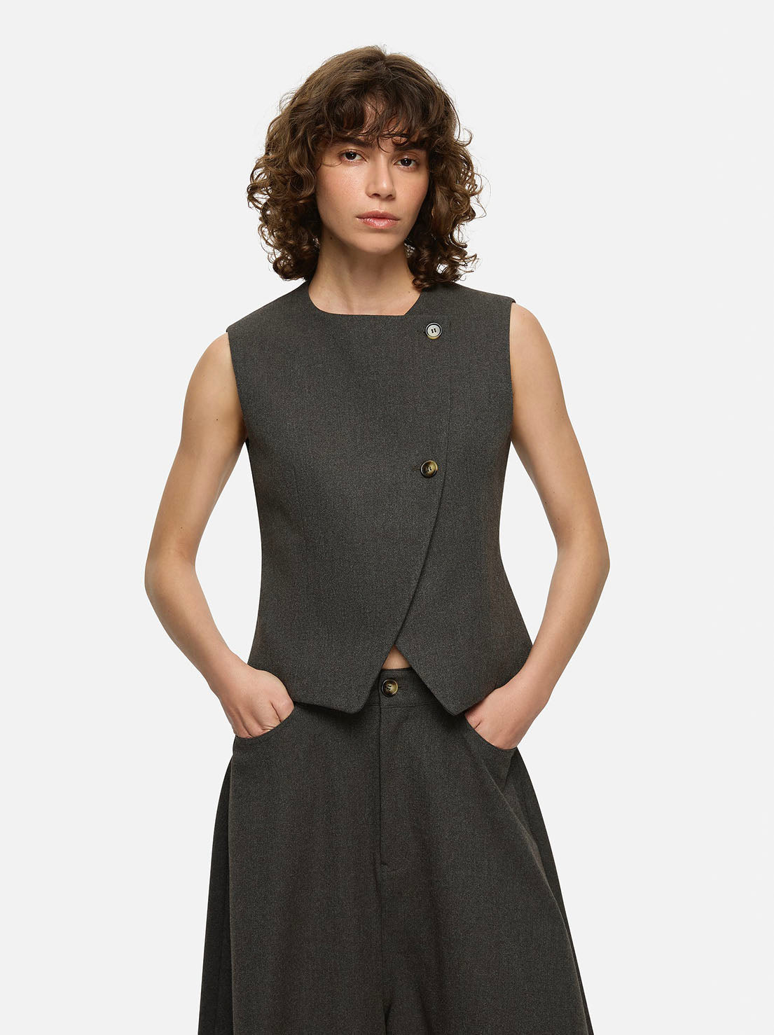 Blanca Studio - Jasmine Vest - Charcoal
