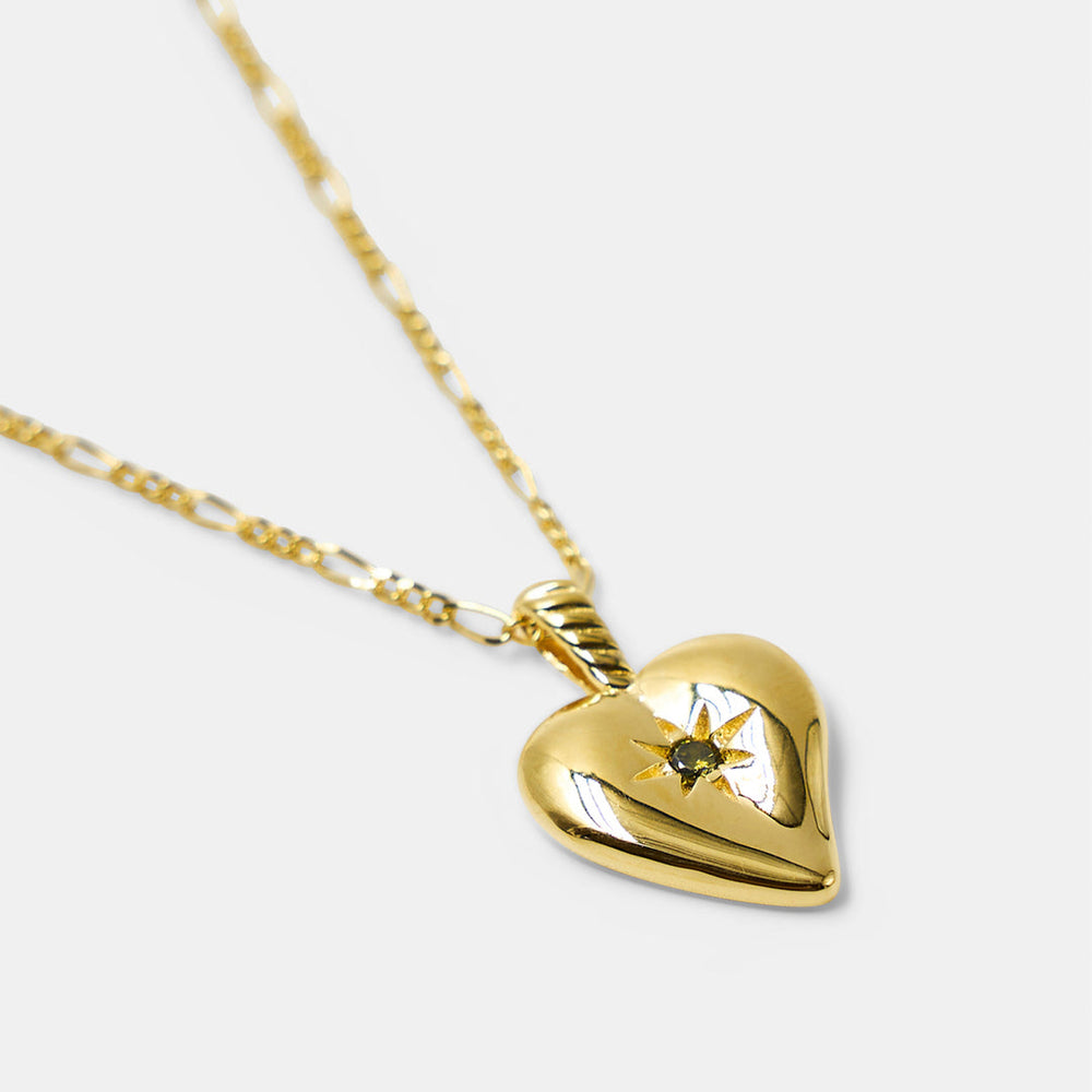 Brie Leon - Amore Pendant Necklace - Gold/Caper