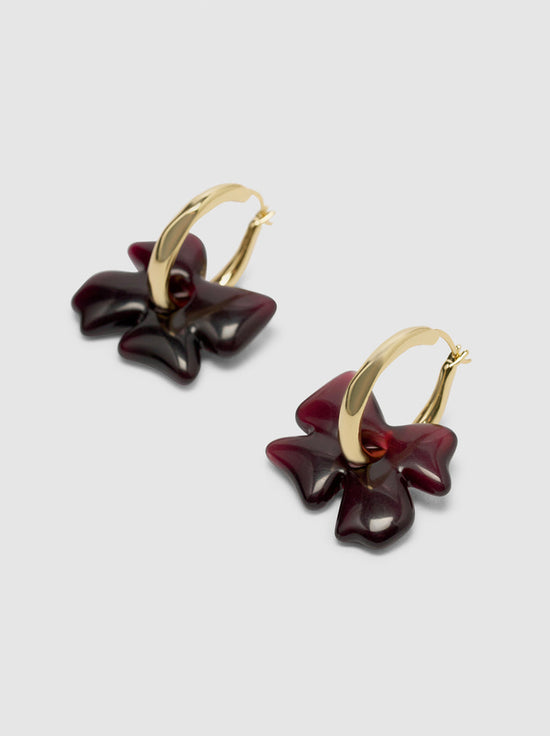 Brie Leon - Glass Flower Earrings - Gold
