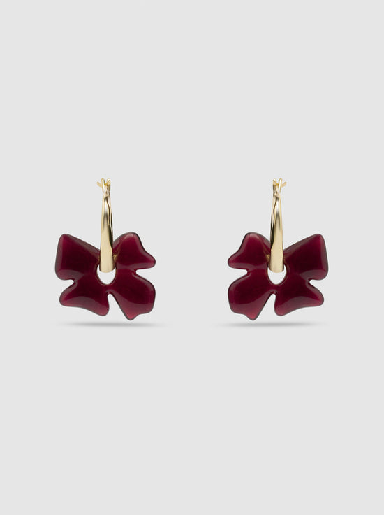 Brie Leon - Glass Flower Earrings - Gold