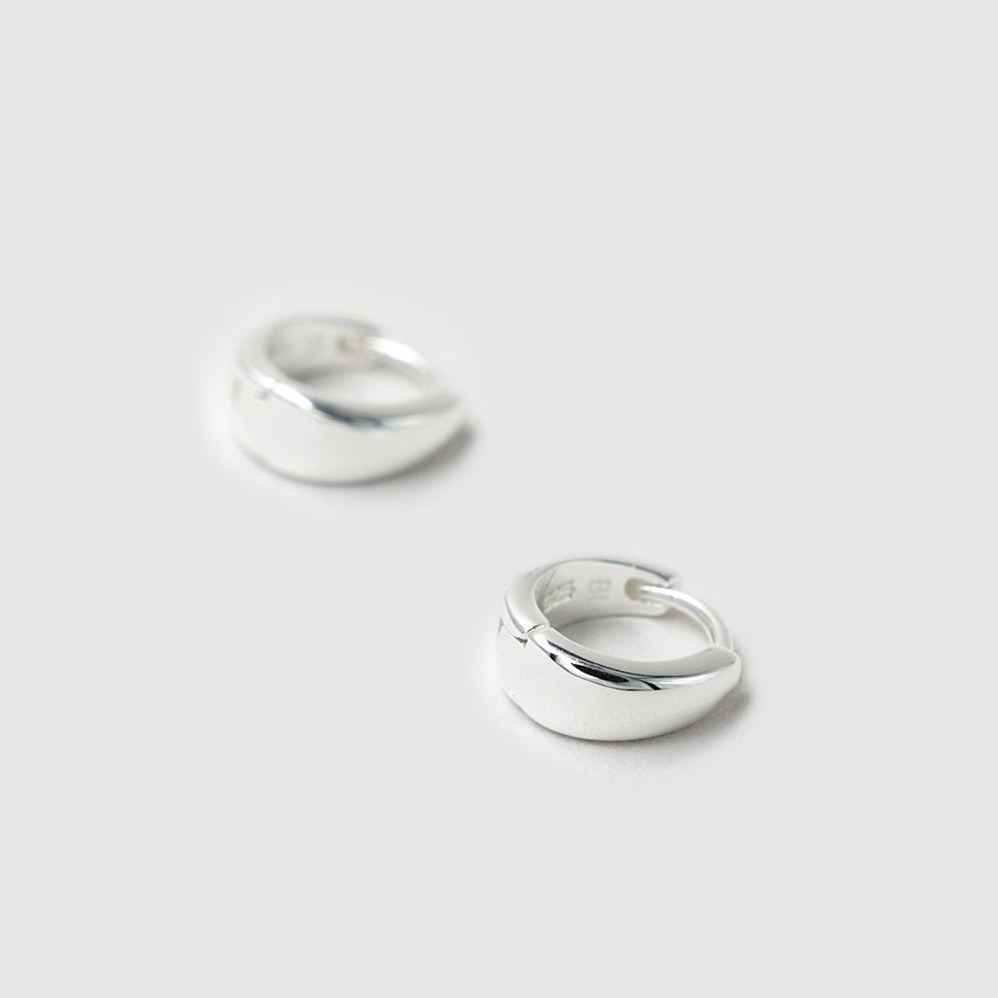 Brie Leon - Mini Curved Solid Sleeper Earrings - Silver