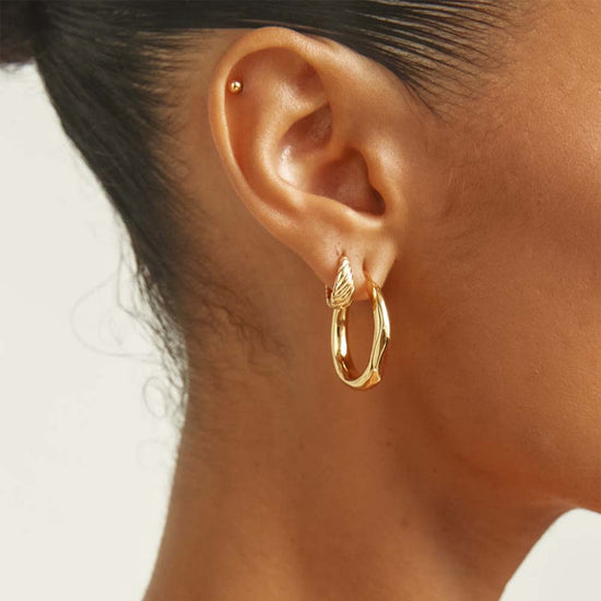 Brie Leon - Organica Small Hoops - Gold Plated