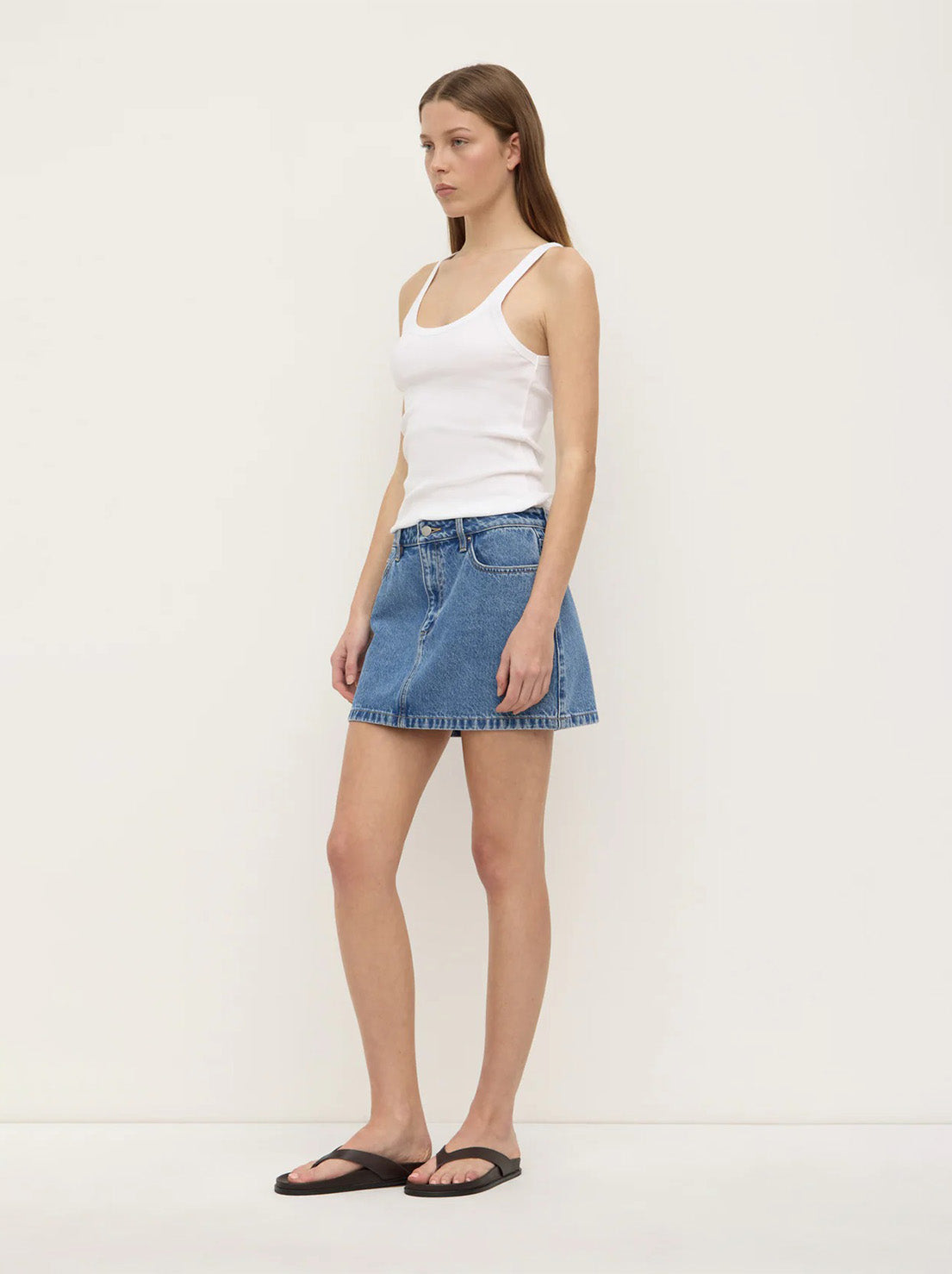 Assembly - Callista Denim Mini Skirt - Dark Stone