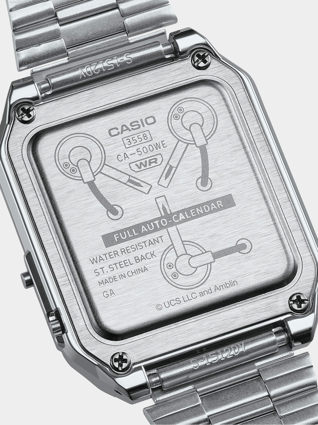 Casio - Back To The Future Digital Calculator Watch - Stainless Steel (CA500WEBF-1A)