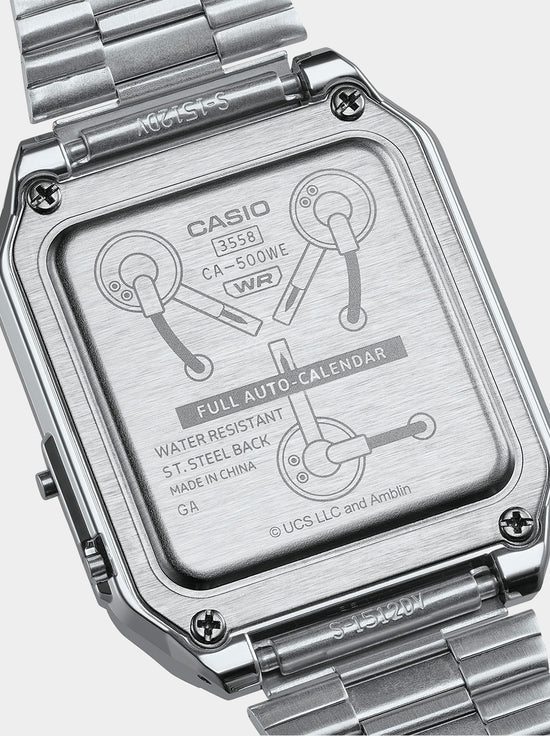 Casio - Back To The Future Digital Calculator Watch - Stainless Steel (CA500WEBF-1A)