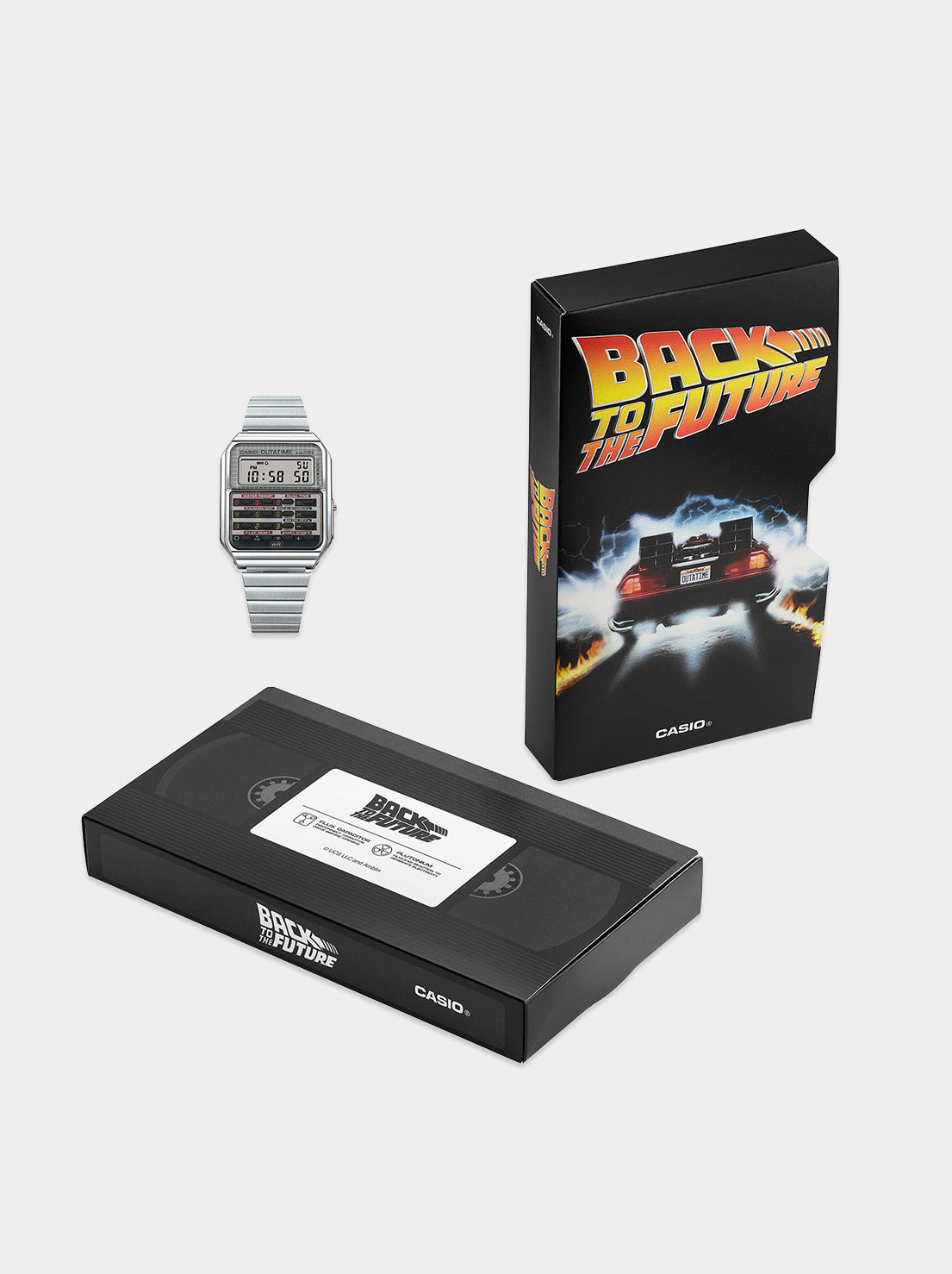 Casio - Back To The Future Digital Calculator Watch - Stainless Steel (CA500WEBF-1A)