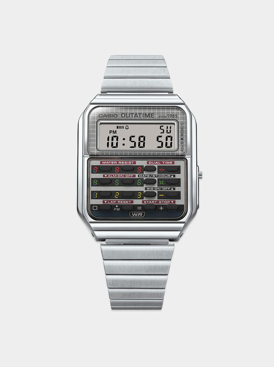 Casio - Back To The Future Digital Calculator Watch - Stainless Steel (CA500WEBF-1A)