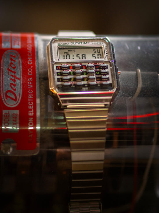 Casio - Back To The Future Digital Calculator Watch - Stainless Steel (CA500WEBF-1A)