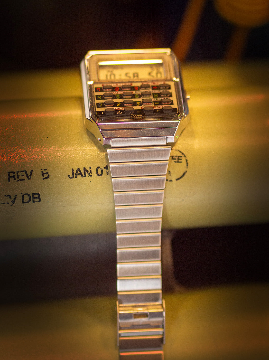 Casio - Back To The Future Digital Calculator Watch - Stainless Steel (CA500WEBF-1A)