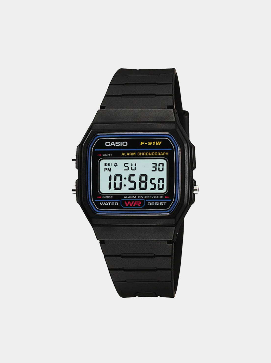 Casio - Classic Digital Watch - Black (F91W-1)