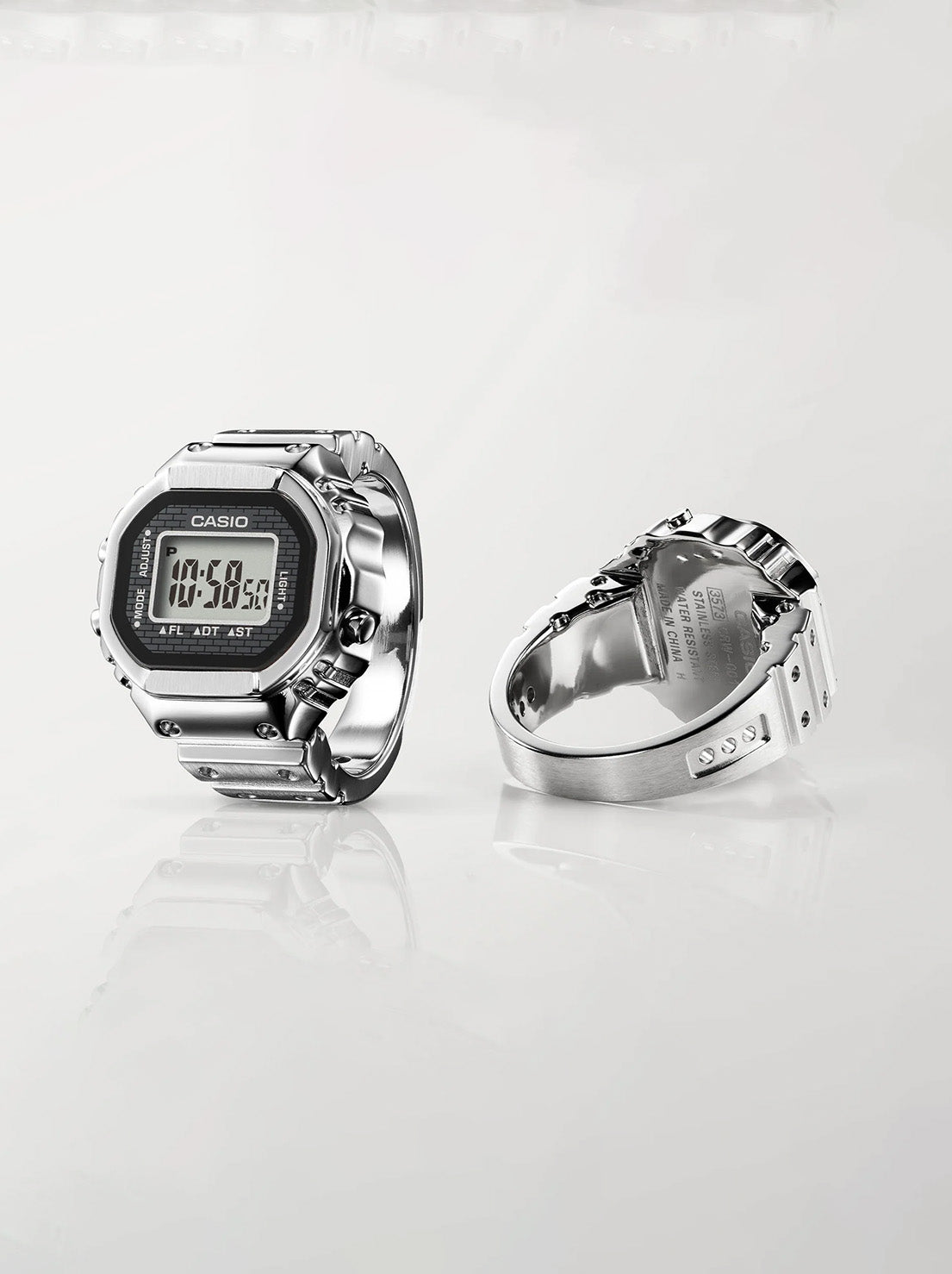 Casio - Digital Ring Watch - Silver (CRW001-1D)