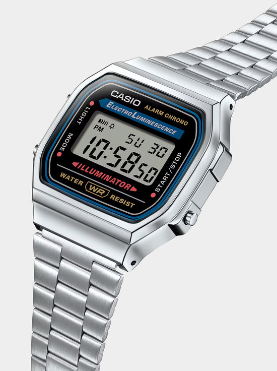 Casio - Mens Classic Illuminator Watch - Silver (A168WA-1W)