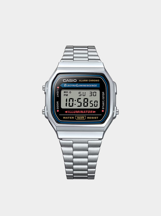 Casio - Mens Classic Illuminator Watch - Silver (A168WA-1W)