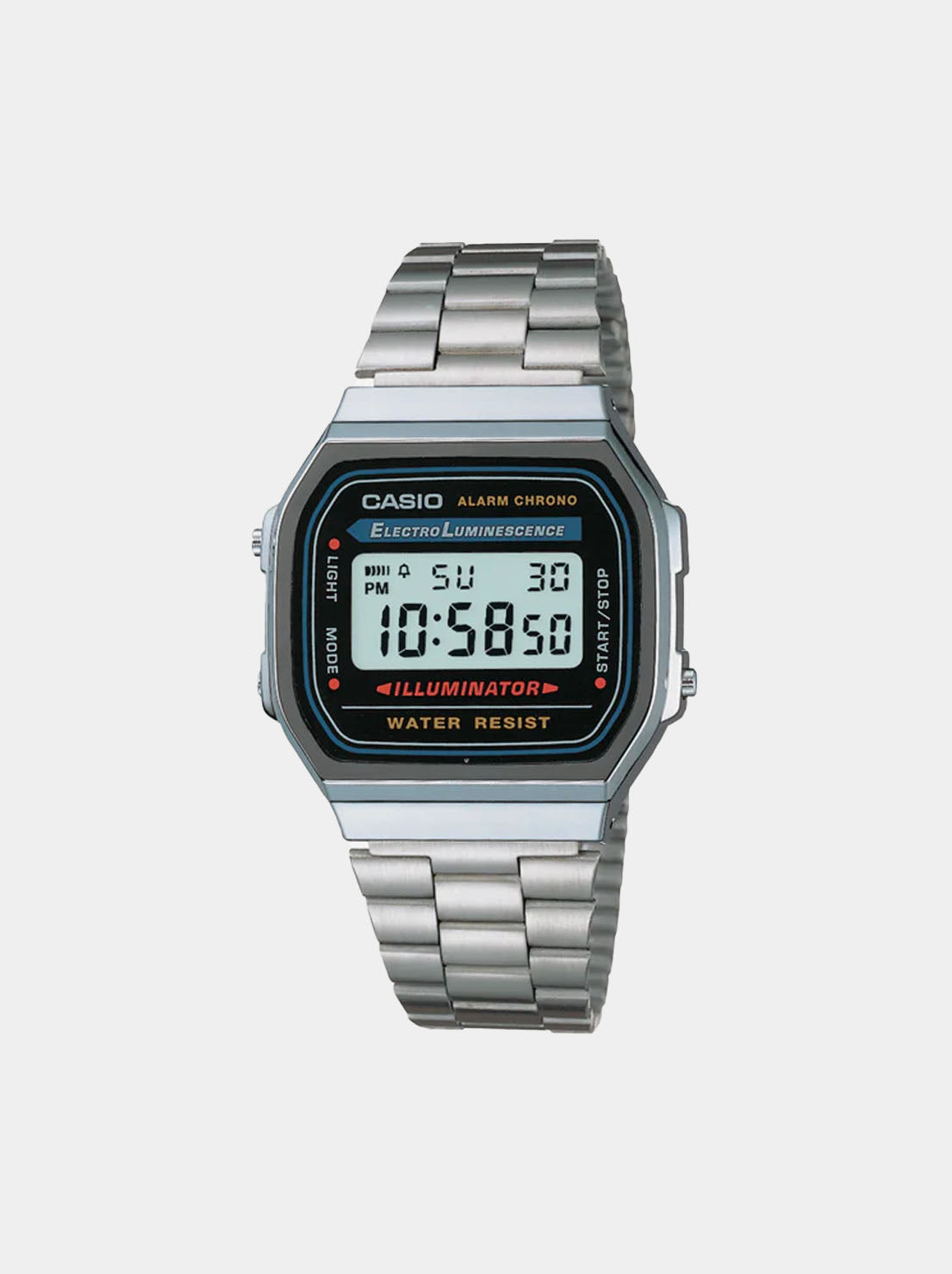 Casio - Mens Classic Illuminator Watch - Silver (A168WA-1)