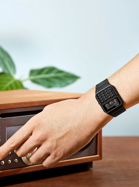 Casio - Pop Vintage Calculator Watch - Black (CA53WF-1B)