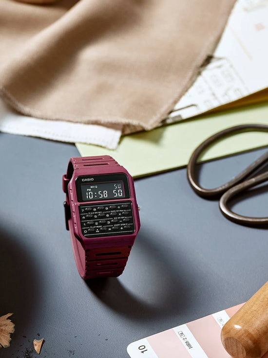 Casio - Pop Vintage Calculator Watch - Wine (CA53WF-4B)