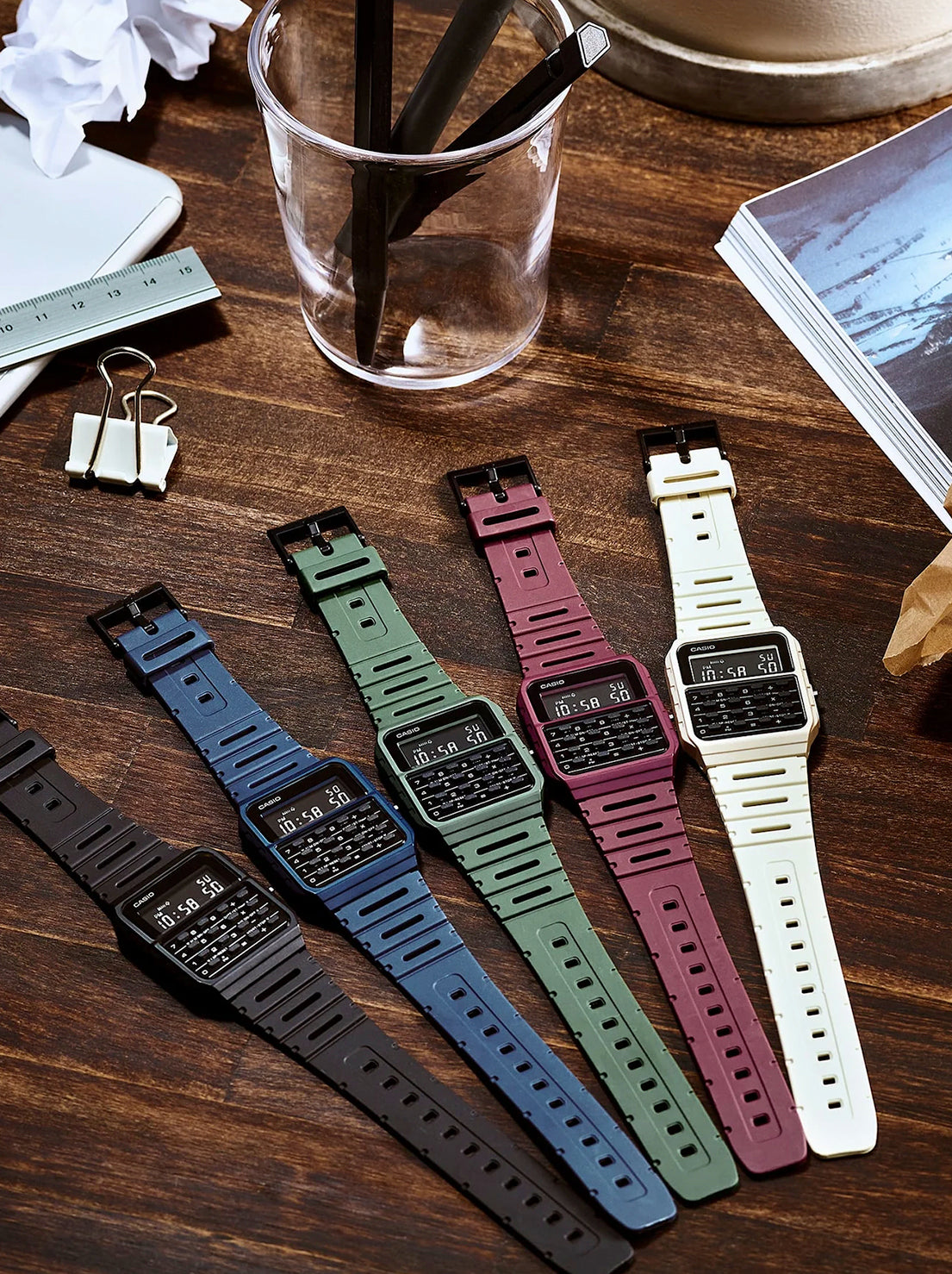 Casio - Pop Vintage Calculator Watch - Wine (CA53WF-4B)