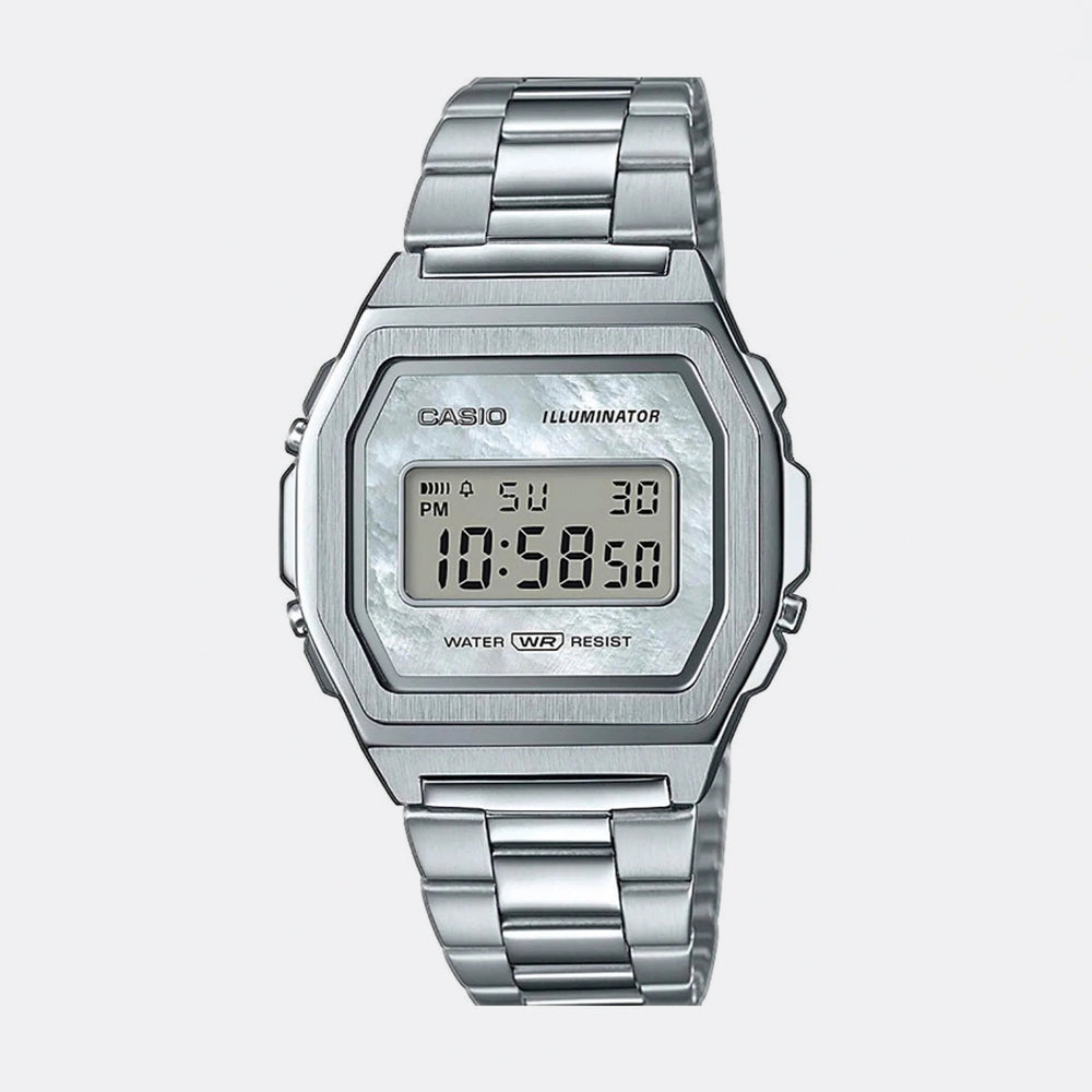 Casio - Premium Vintage Digital Watch - Silver (A1000D-7E)