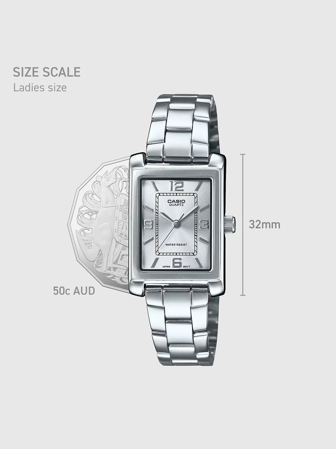 Casio - Silver Analogue Watch - Silver Face - S/Steel Band (LTP1234DD-7A)