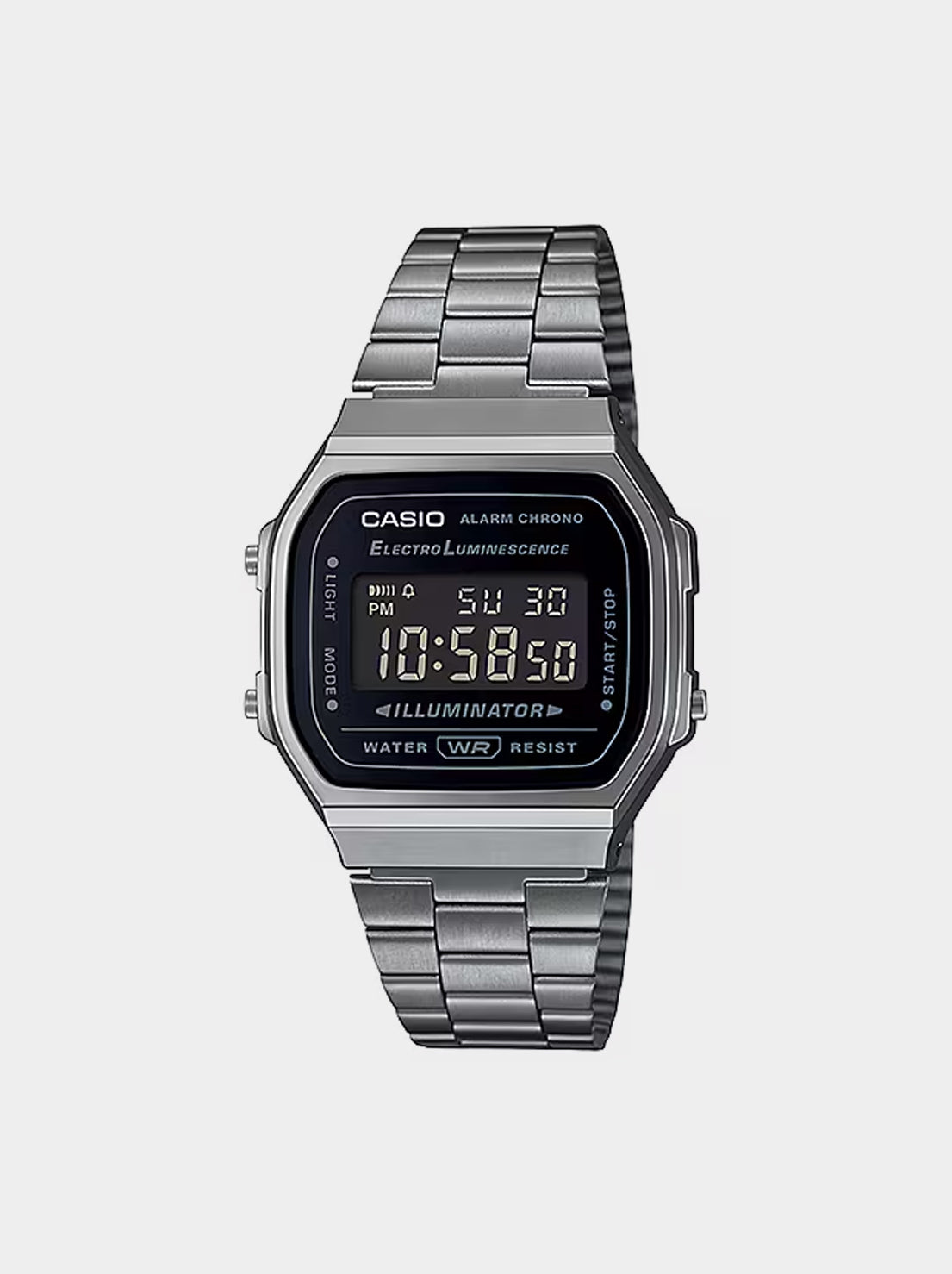 Casio - Vintage Stainless Steel Digital Watch - Grey (A168WGG-1B)