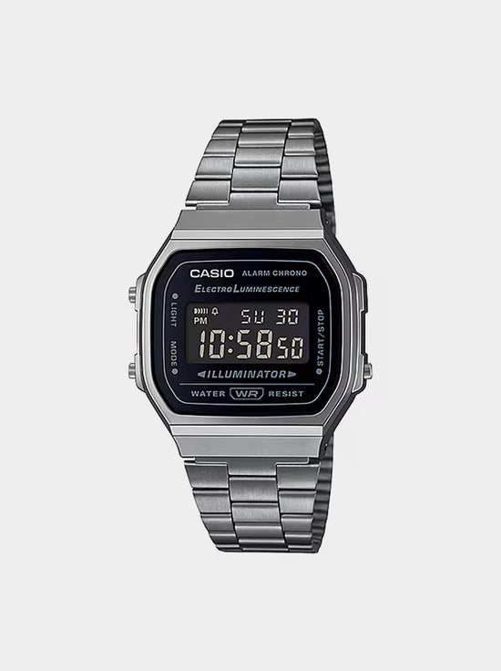 Casio - Vintage Stainless Steel Digital Watch - Grey (A168WGG-1B)