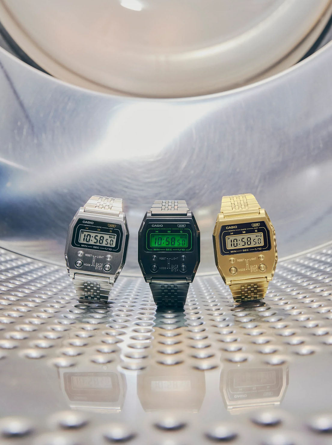Casio - Vintage Digital Watch - Stainless Steel (A1100D-1D)