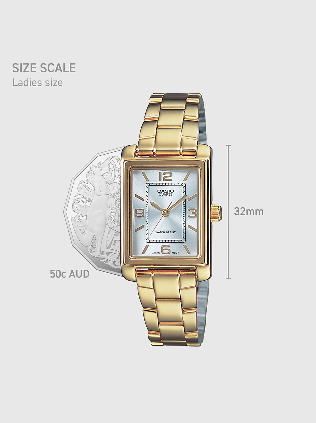 Casio - Vintage Gold Tone Analogue Watch - Gold (LTP1234PG-7A)