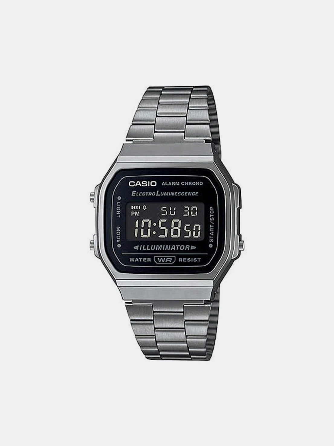 Casio - Vintage Stainless Steel Digital Watch - Grey (A168WGG-1B)