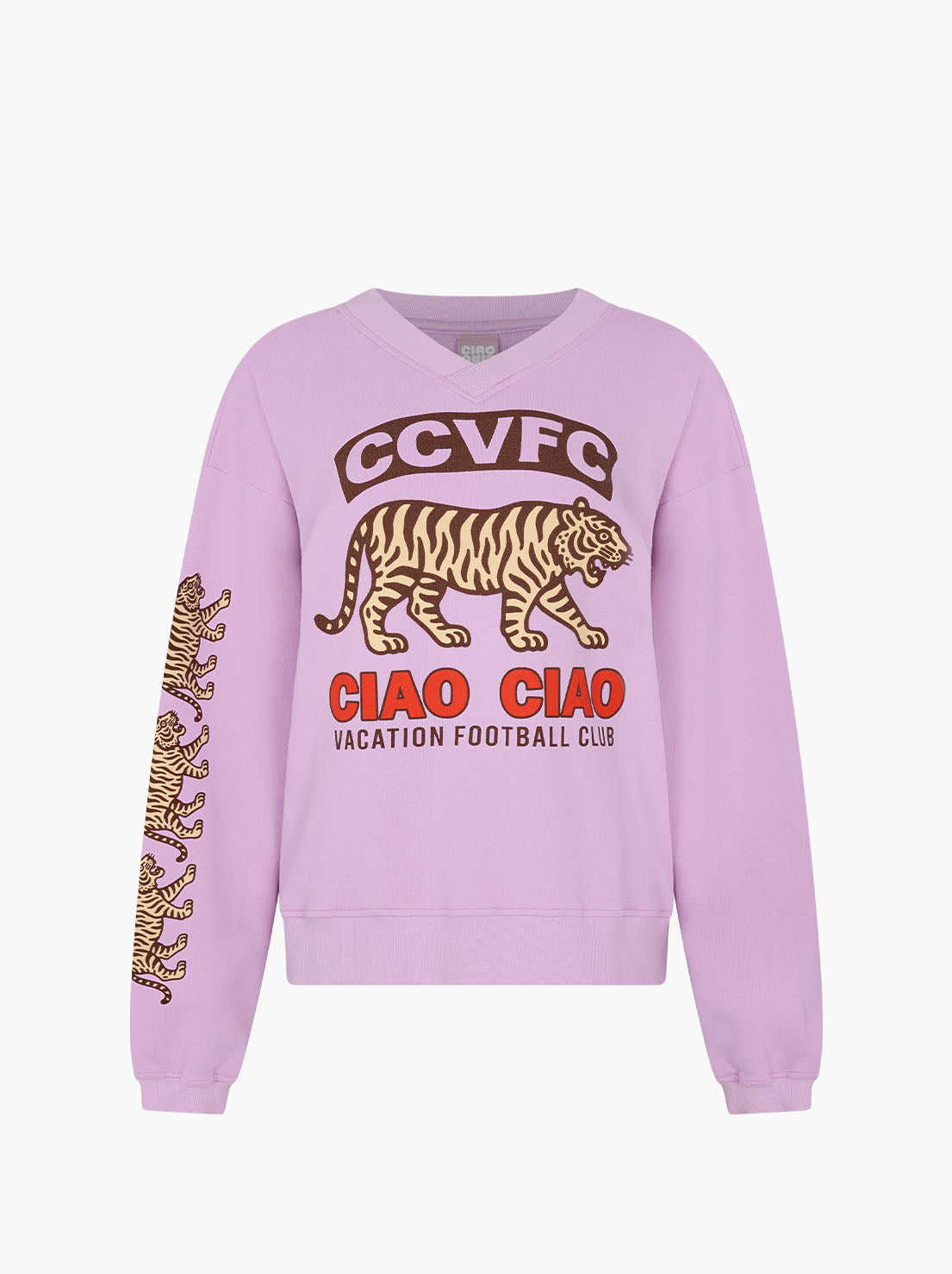 Ciao Ciao Vacation - CCVFC Tiger Sweater - Pink