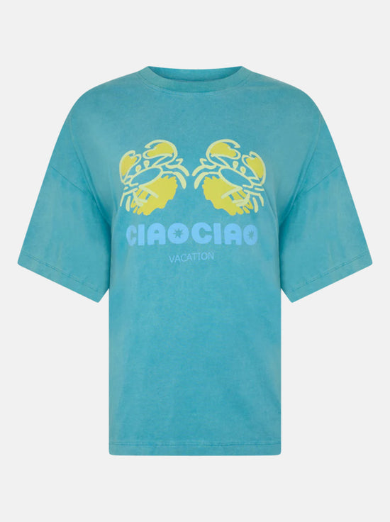 Ciao Ciao Vacation - Crab Core Tee - Coastal Water Blue