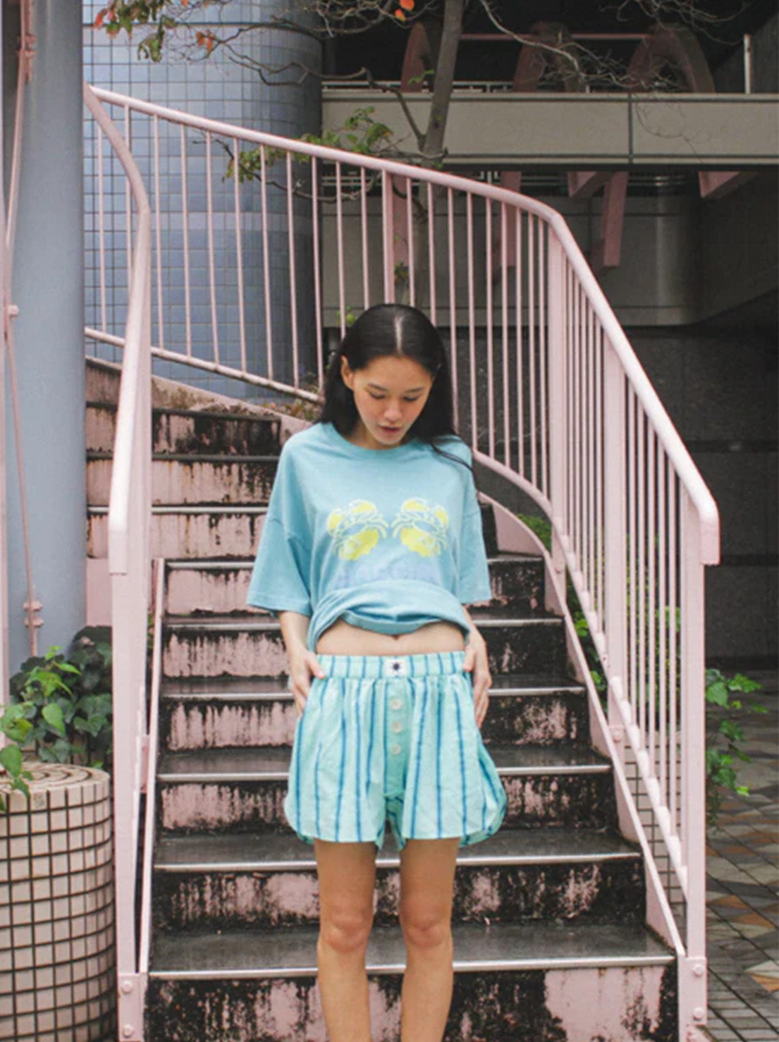 Ciao Ciao Vacation - Crab Core Tee - Coastal Water Blue