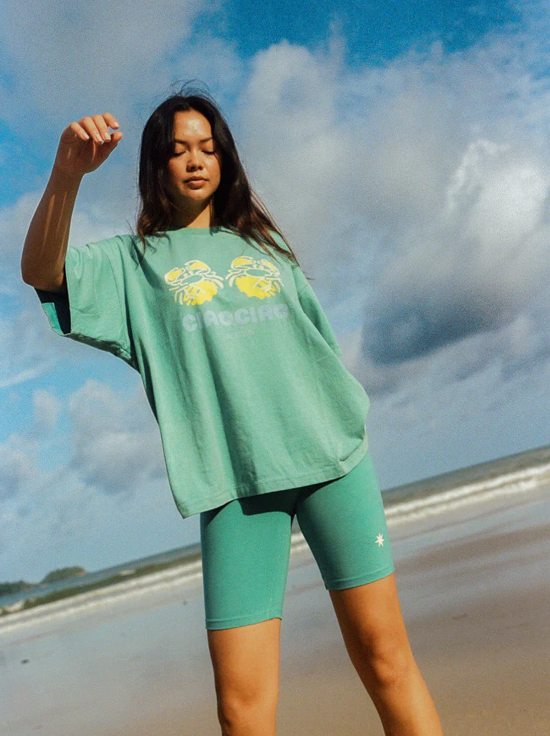 Ciao Ciao Vacation - Crab Core Tee - Coastal Water Blue