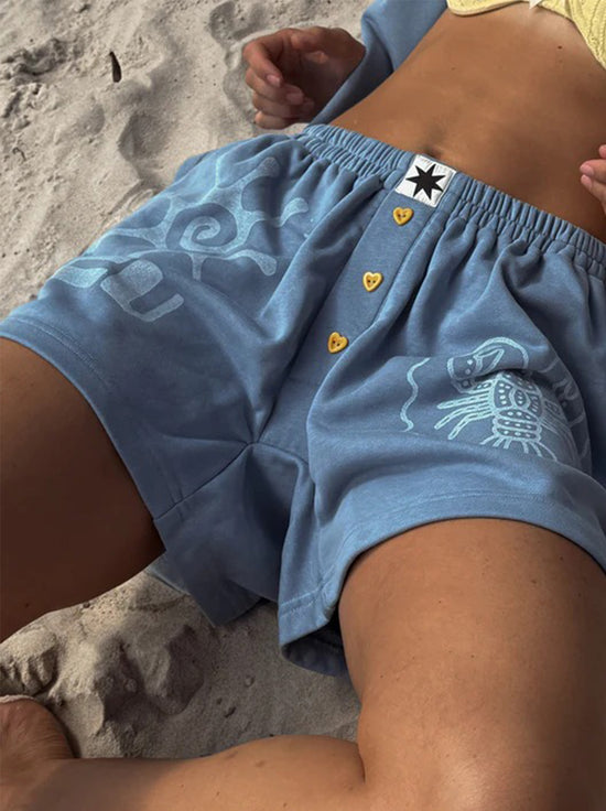 Ciao Ciao Vacation - Palm Bungalow Boxer Short - Blue