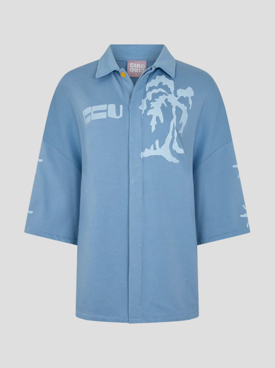 Ciao Ciao Vacation - Palm Bungalow Shirt - Blue