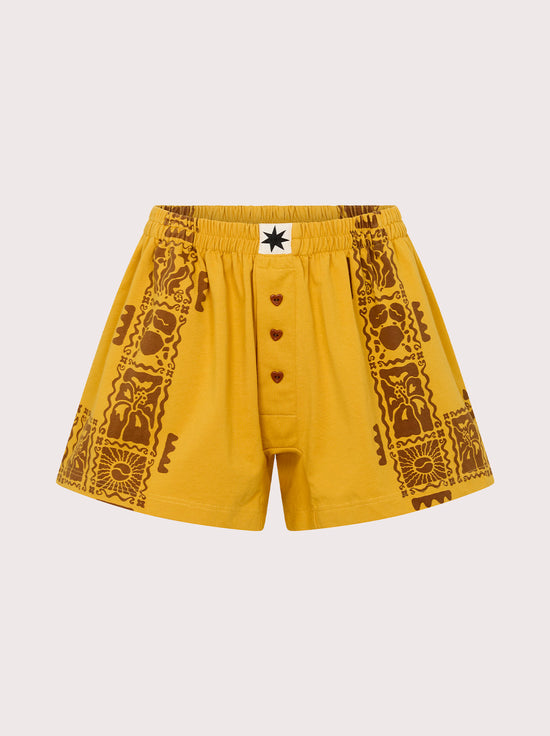 Ciao Ciao Vacation - Sun Crab Chica Boxer Short - Yellow