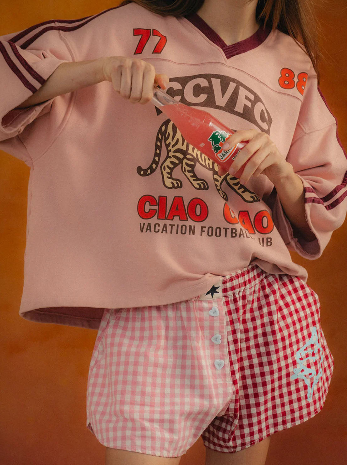 Ciao Ciao Vacation - Tiger Spirit Club Tee - Pink