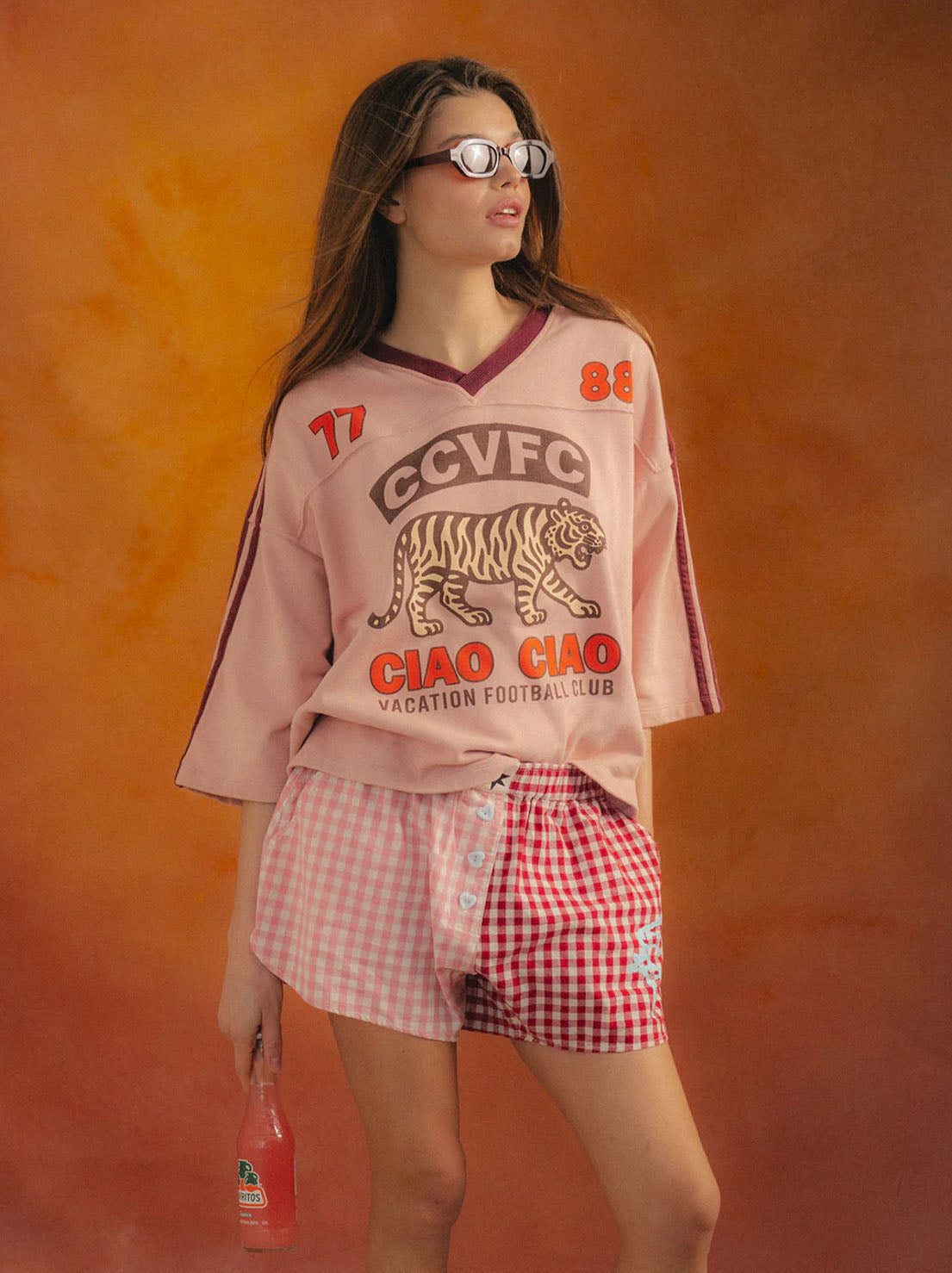 Ciao Ciao Vacation - Tiger Spirit Club Tee - Pink