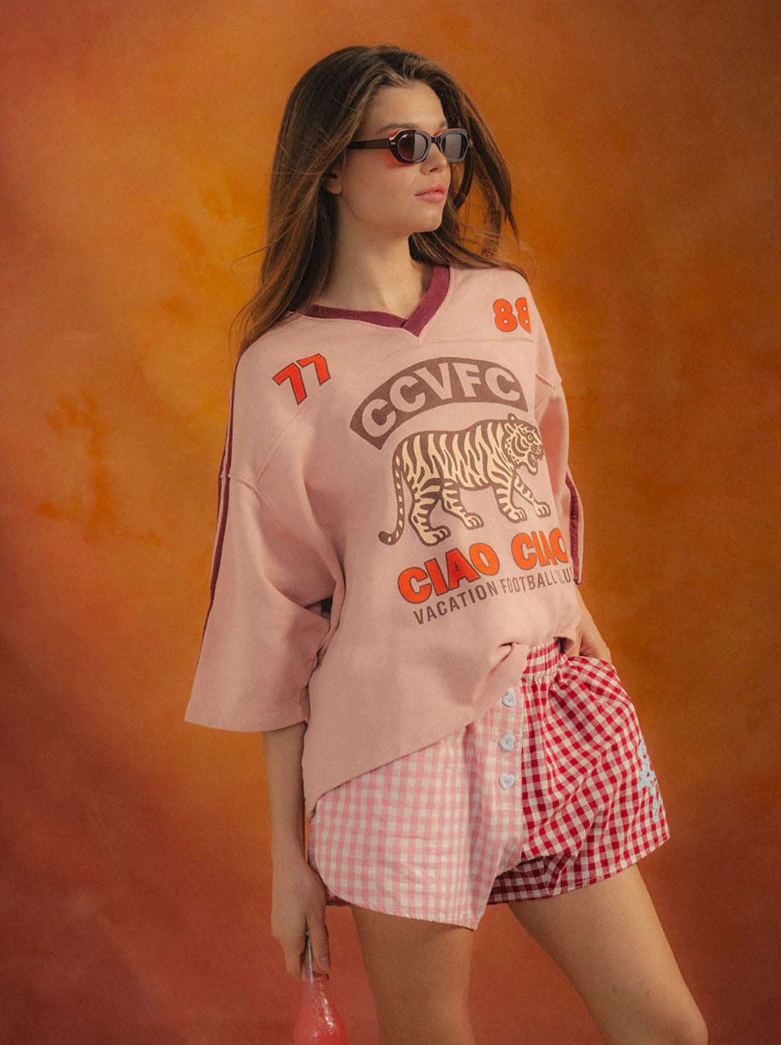 Ciao Ciao Vacation - Tiger Spirit Club Tee - Pink